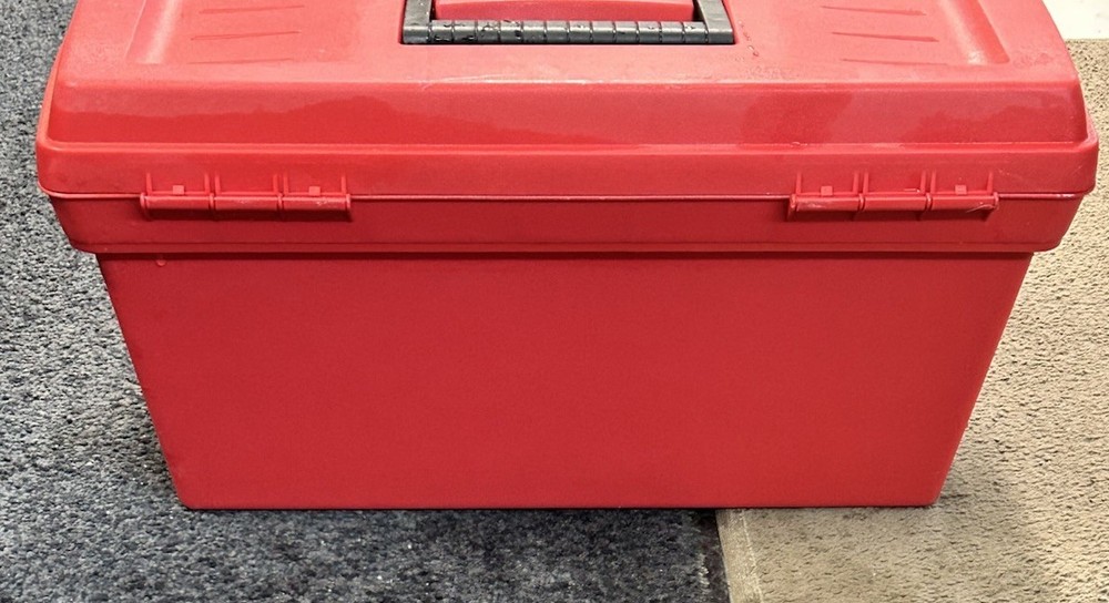 Vintage Zag Red Toolbox 19” X 10” X 8”