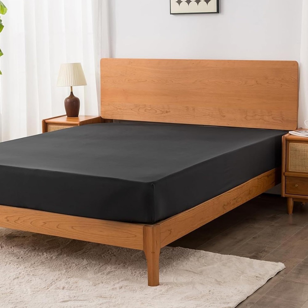 16" Prewashed Deep Pocket Fitted Sheet King Size - Pack of 2 Bed Sheet - Soft...