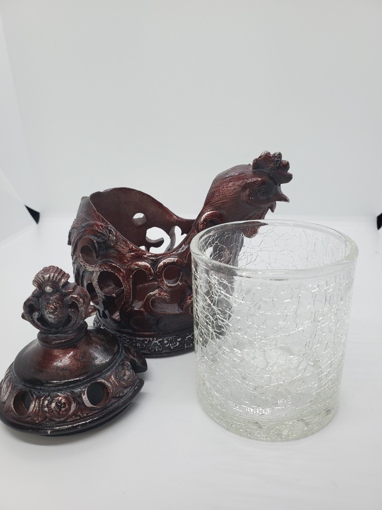 Three Rooster Incense Burner With Tray