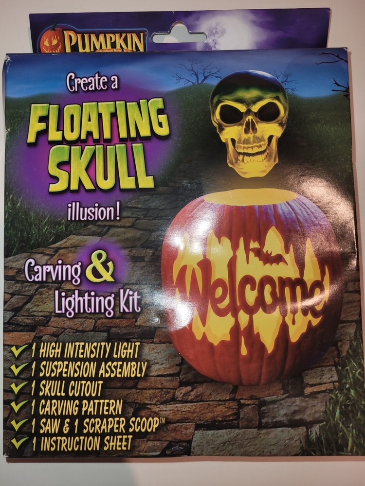 Pumpkin Masters Create A Floating Skull Carving and Lighting Kit