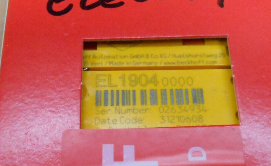 1 NIB NEW BECKHOFF EL1904 0000 4-CHANNEL DIGITAL INPUT ETHERCAT TERMINAL