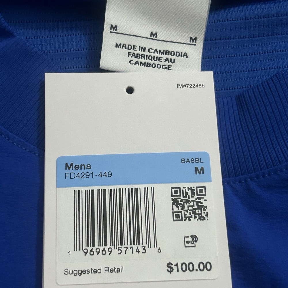 Nike Men's Dri-FIT Lightweight Player Pullover Blue Size Medium FD4291-449