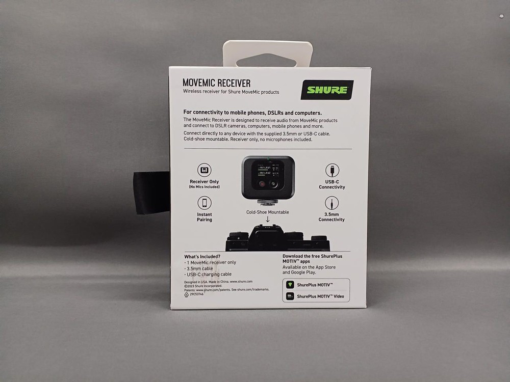 Shure Wireless Microphone MV-R-J-Z6 Used