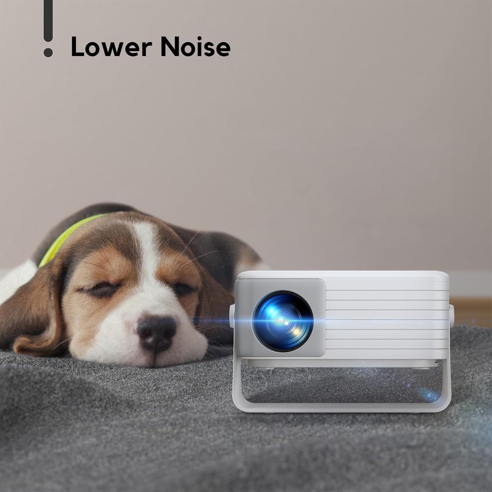 Mini Projector with 1080P Support, WiFi 6 Connectivity & Elegant Portable Design