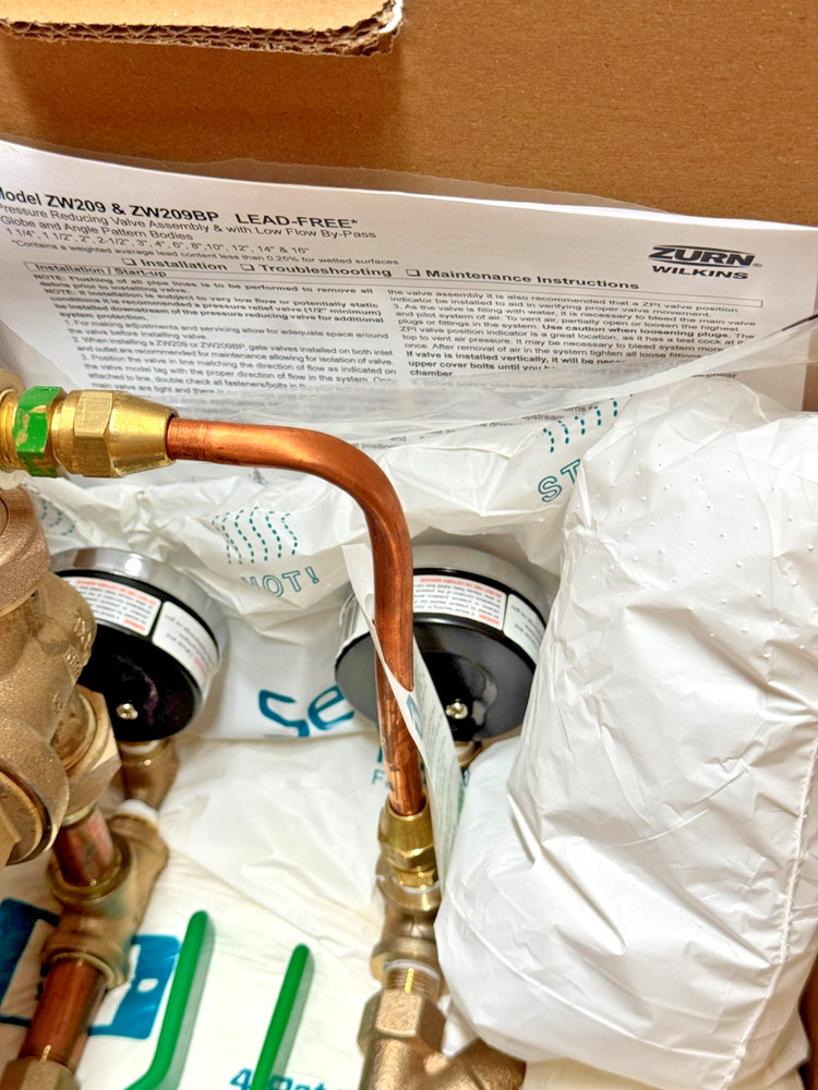 ZURN 112-ZW209BP Pressure Reducing Valve w/ Low Flow Bypass 1-1/2" Flanged (NIB)