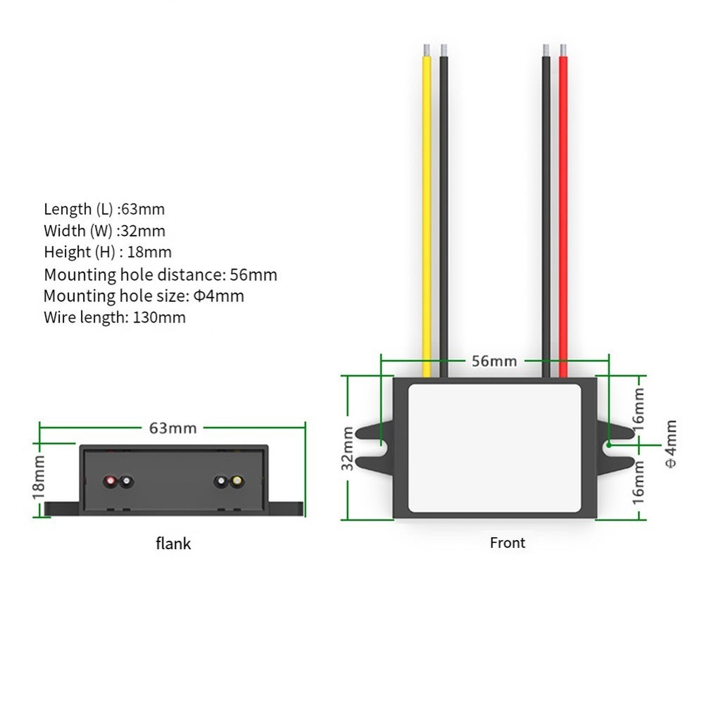 Casing Material: Plastic Input Voltage: 9-23V DC Rated Output Current: 3A