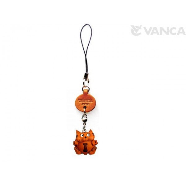 Cat I Leather Cellularphone Charm Alphabet