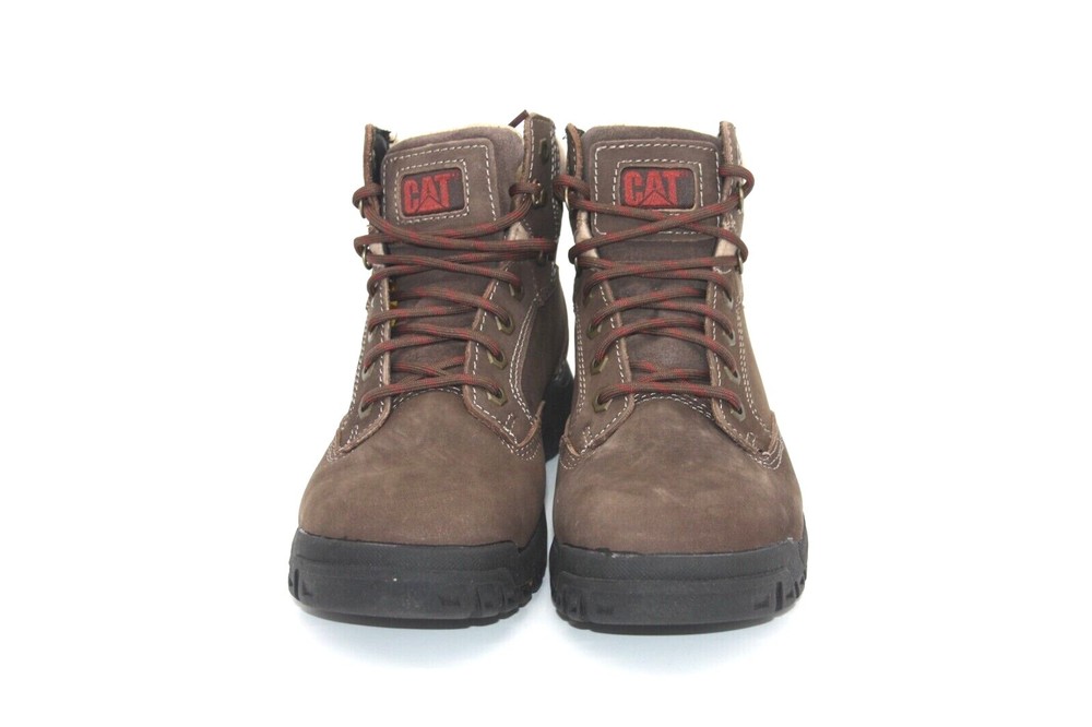 Women's Caterpillar Steel Toe Work Boot P91007 CHOCOLATE
