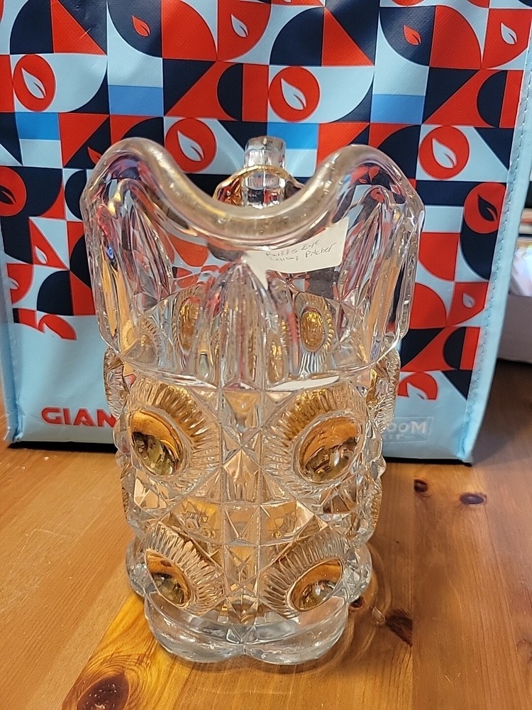 Edwardian Bulls Eye and Daisy Pattern Pitcher