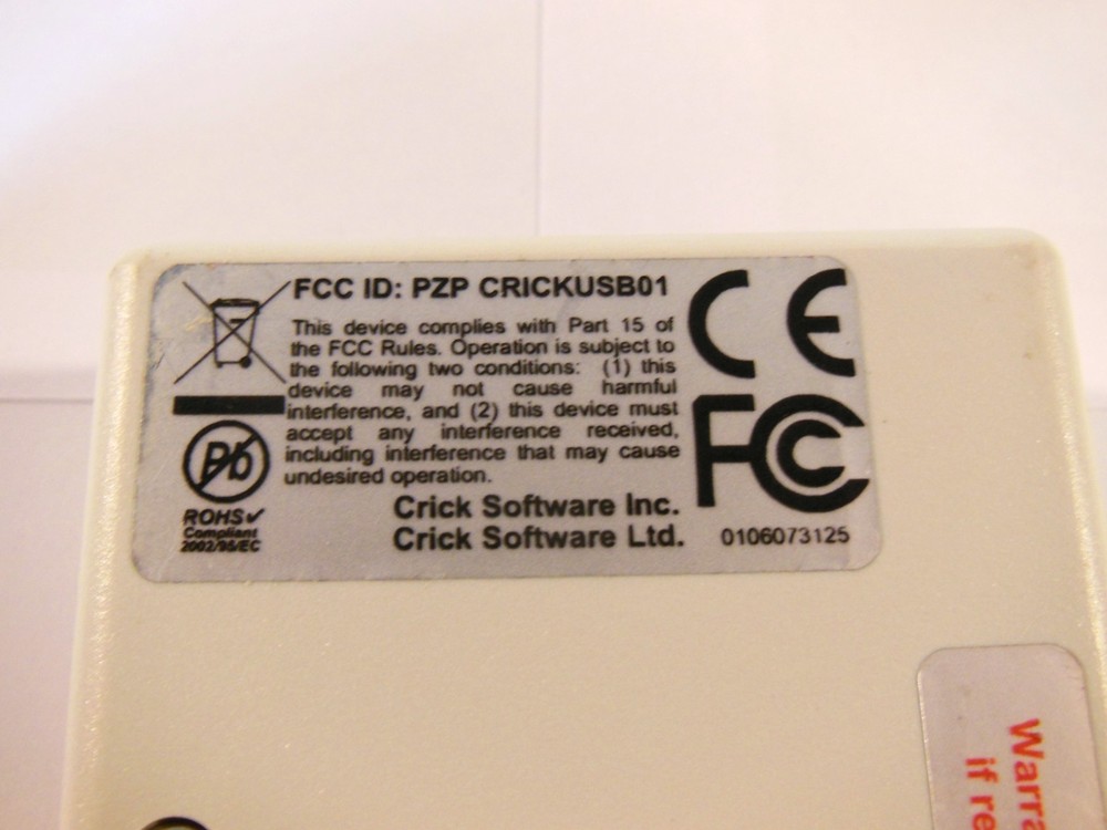 CRICK USB Switch Interface, New Old Stock w/ Software, Cable & User Guide, Nice