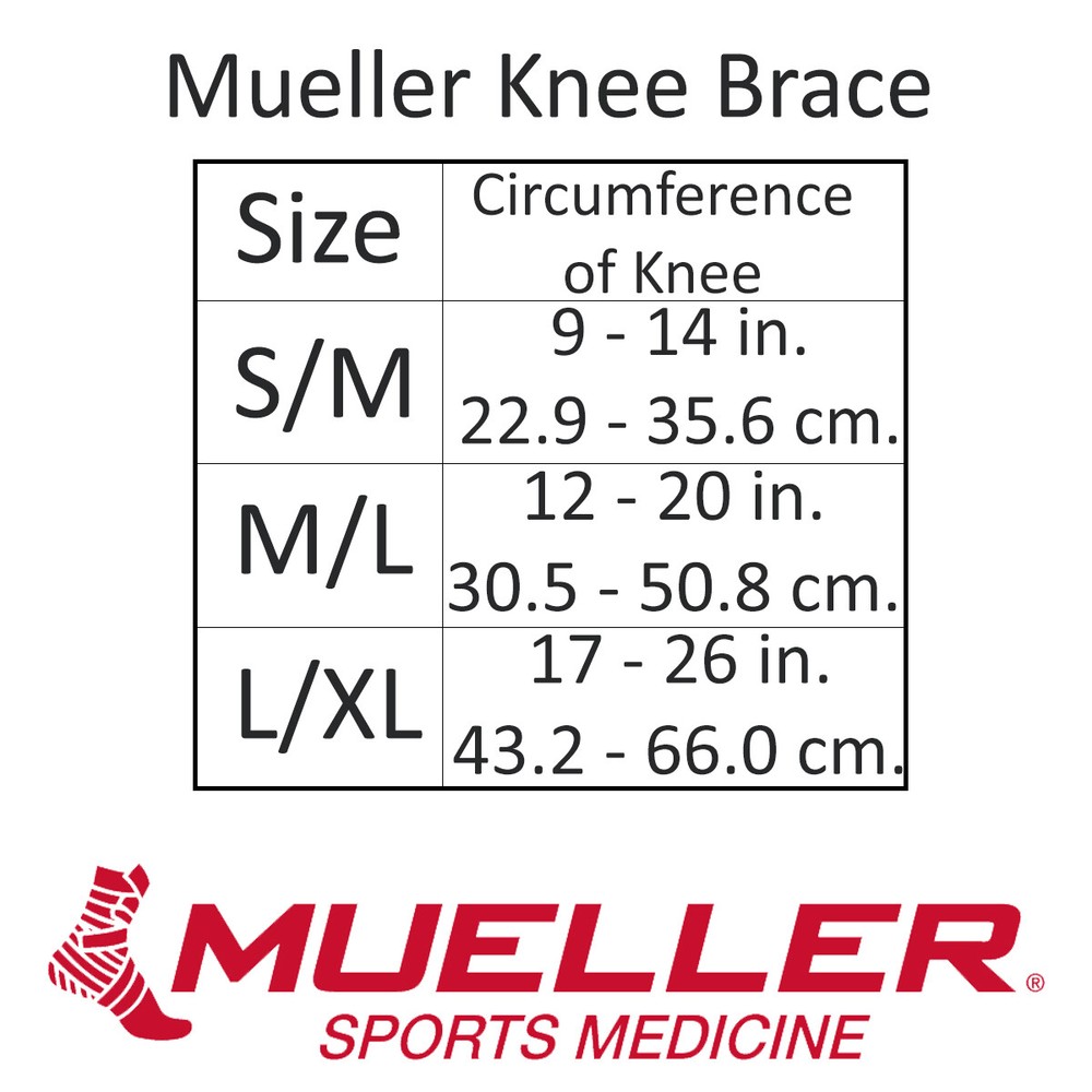 Mueller Hinged Wraparound Knee Support Brace - Black