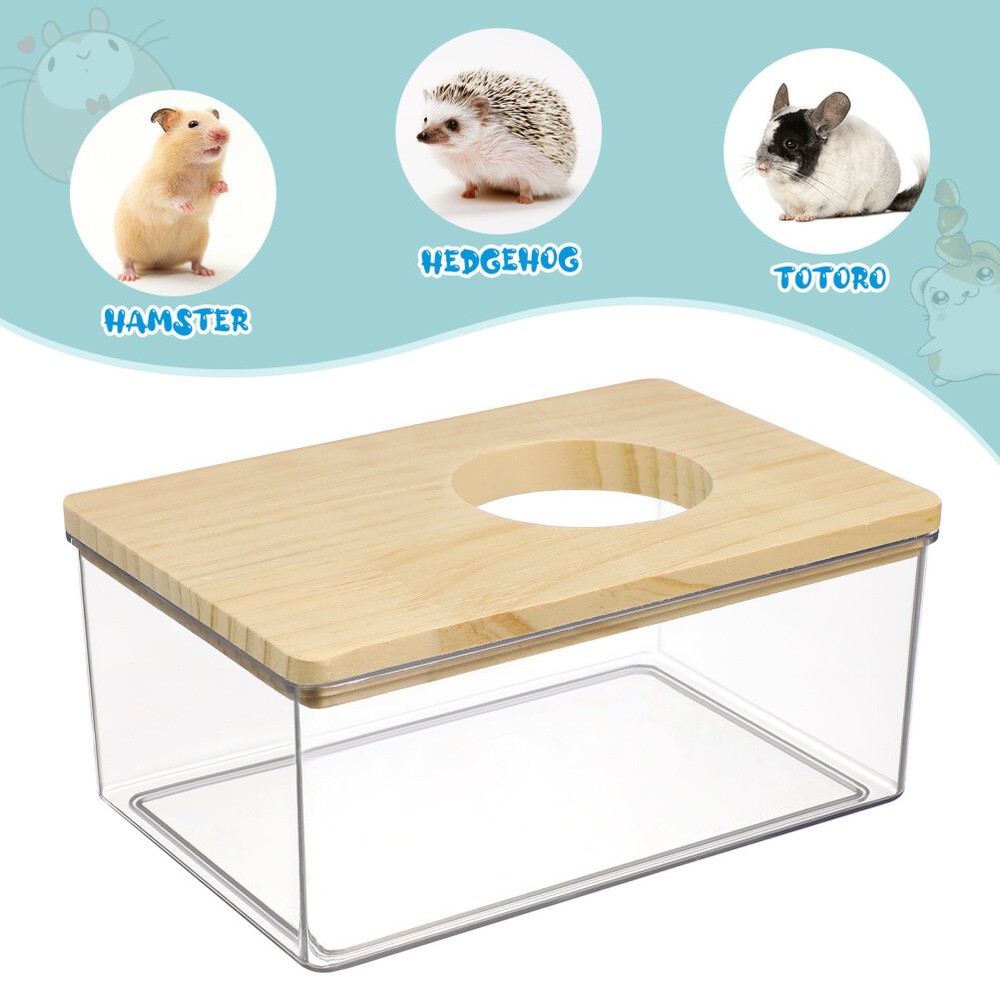 Hamster Sand Bath Container Chinchilla Bath House Small Bath Shower