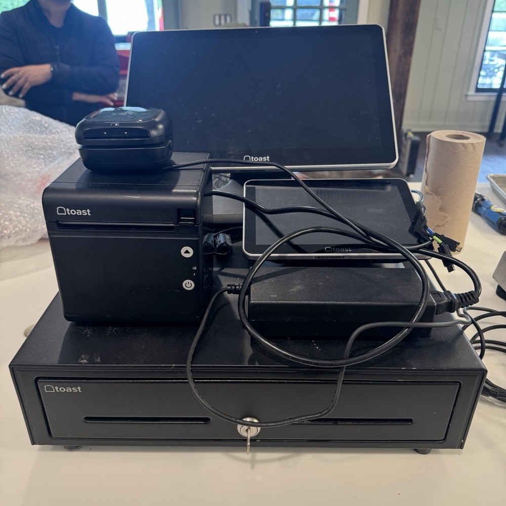 Complete Toast Touch Screen POS System Printer card reader Cash Drawer