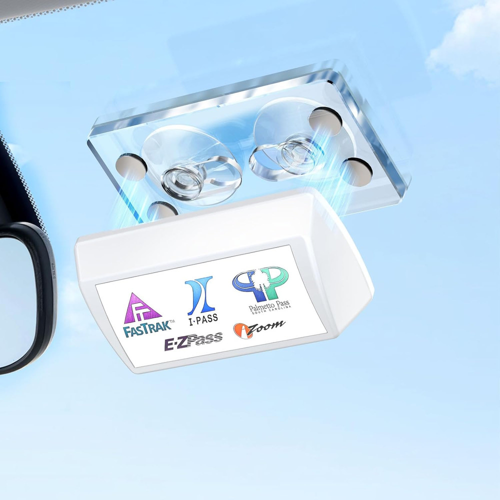 Magnetic EZ Pass Holder for Windshield – Ezpass Holder with Strong Suction Cup M