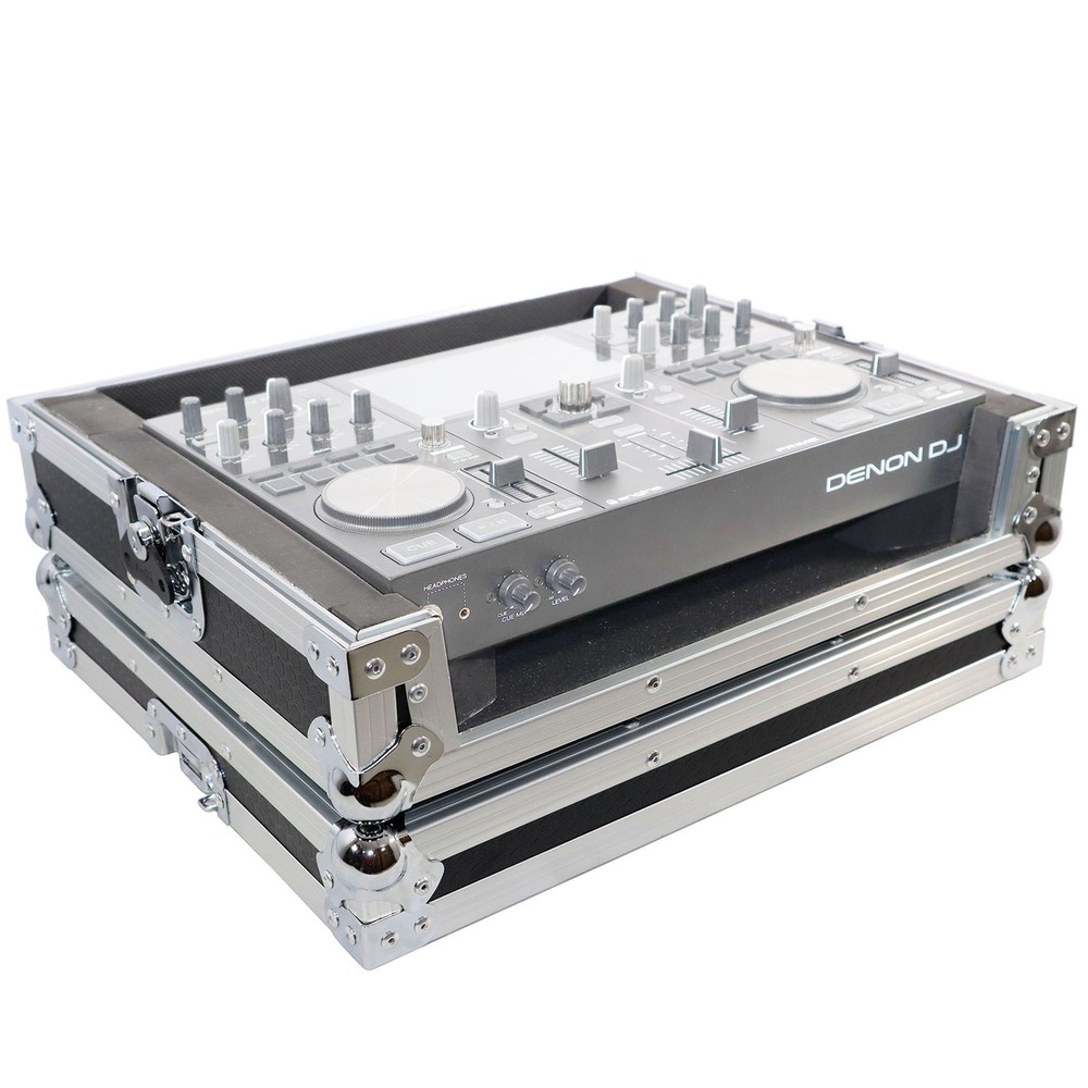 ProX X-PRIMEGO ATA Style Flight Case for Denon DJ Prime Go Controller - Silver