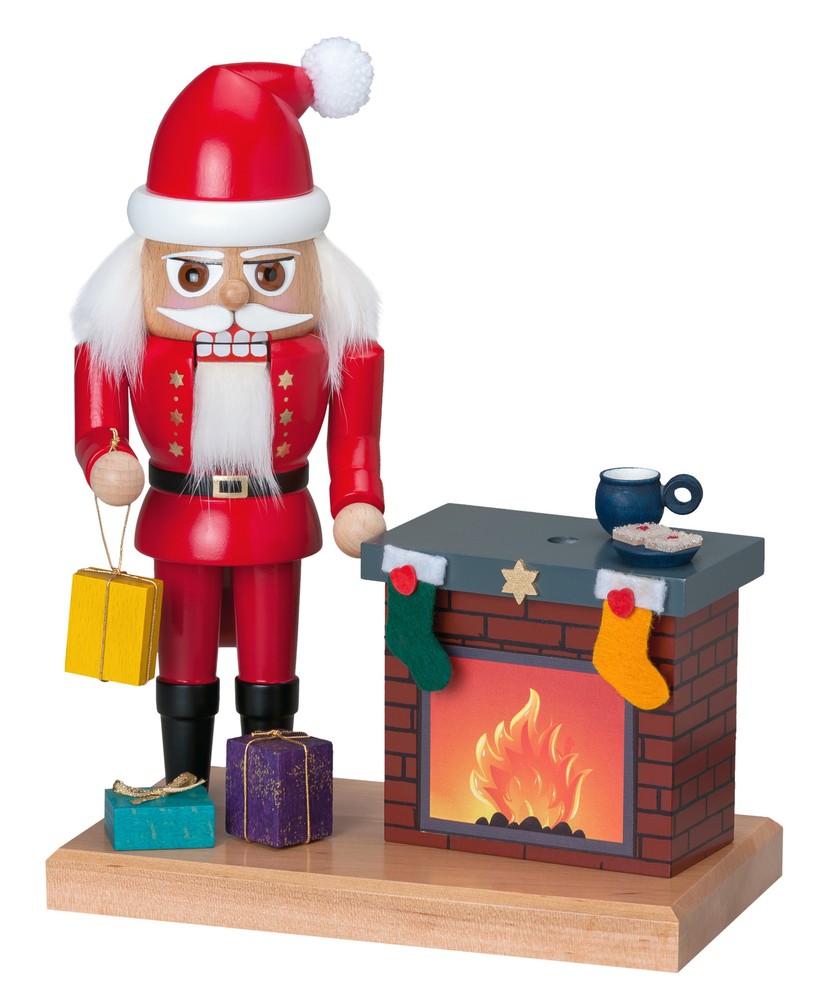 Nutcracker - Santa Claus with fireplace - Smoker Function