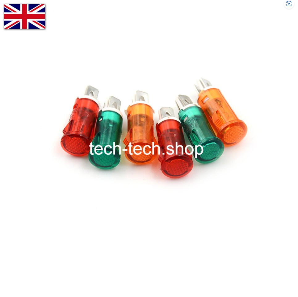 6pc Classic Kit Car Warning Lights Lamp 12v 12 volt Dash-board Panel Indicator