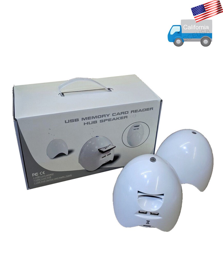 NEW Egg-Shaped USB Speakers/2.0 Hub/Memory Card Reader Laptop,Desktop PC