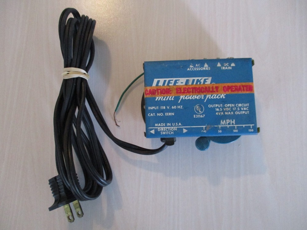 Life-Like E31167 Mini Power Pack INPUT 118V