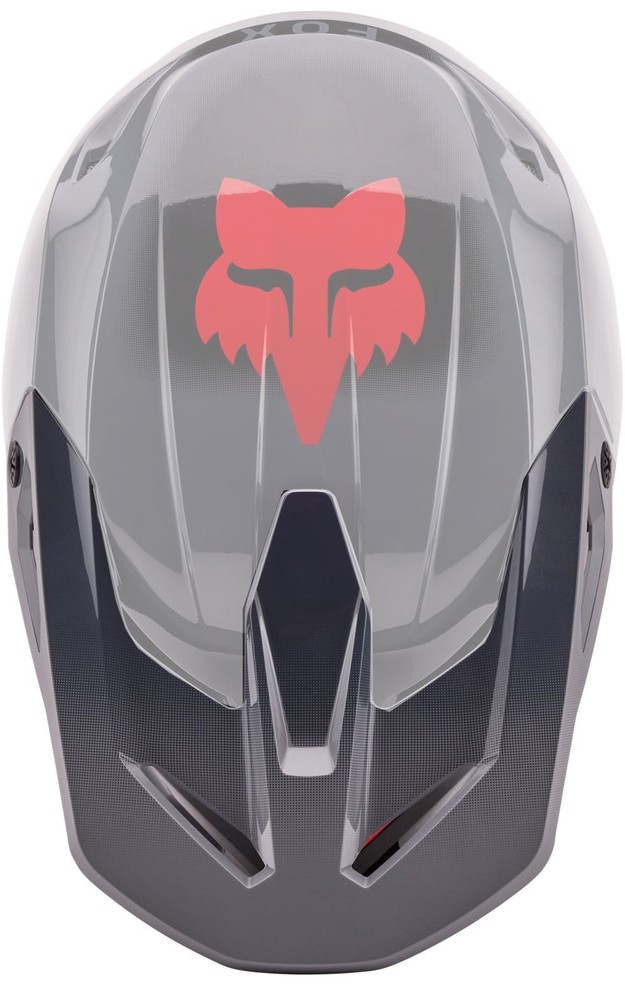 Fox Racing V1 Interfere Helmet Visor/Peak Gray/Red