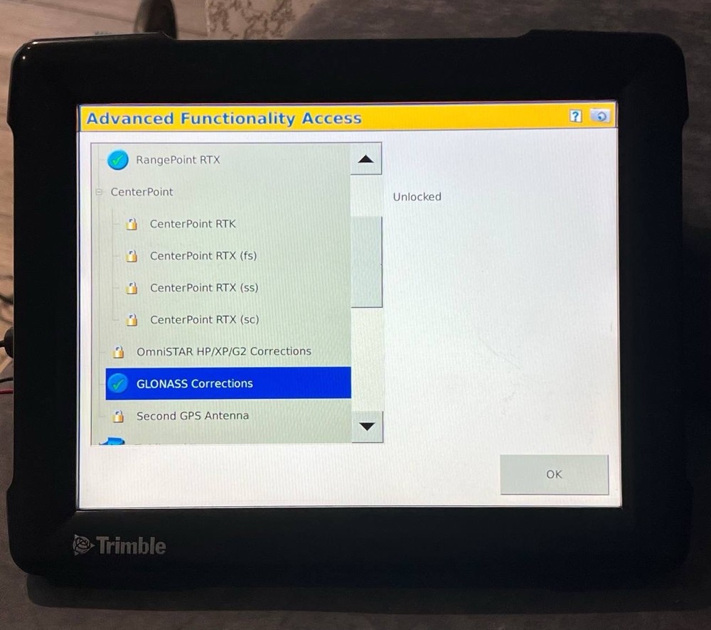 Trimble Fmx FM-1000 Display Task controller GLONASS