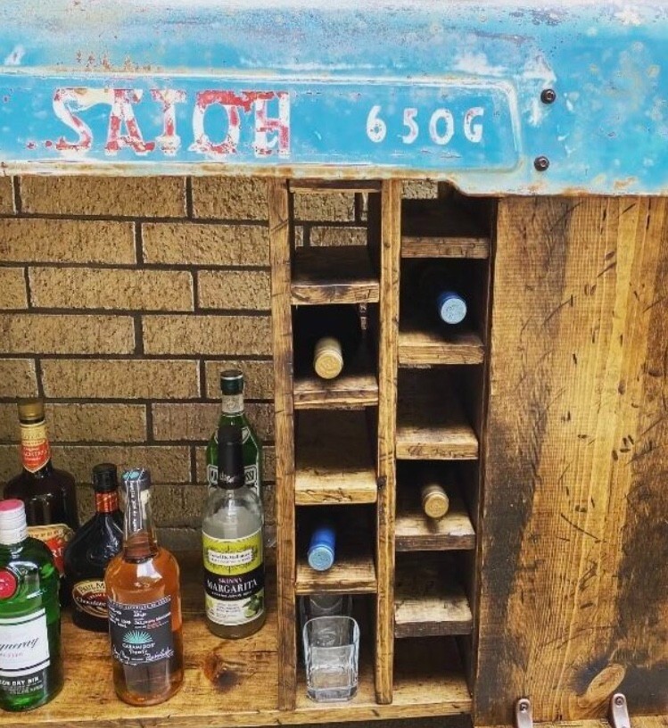 Bar Cart Man Cave Authentic Tractor Bar