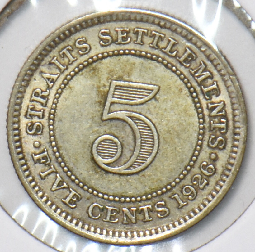 Straits Settlements 1926 5 Cents 194792 combine shipping