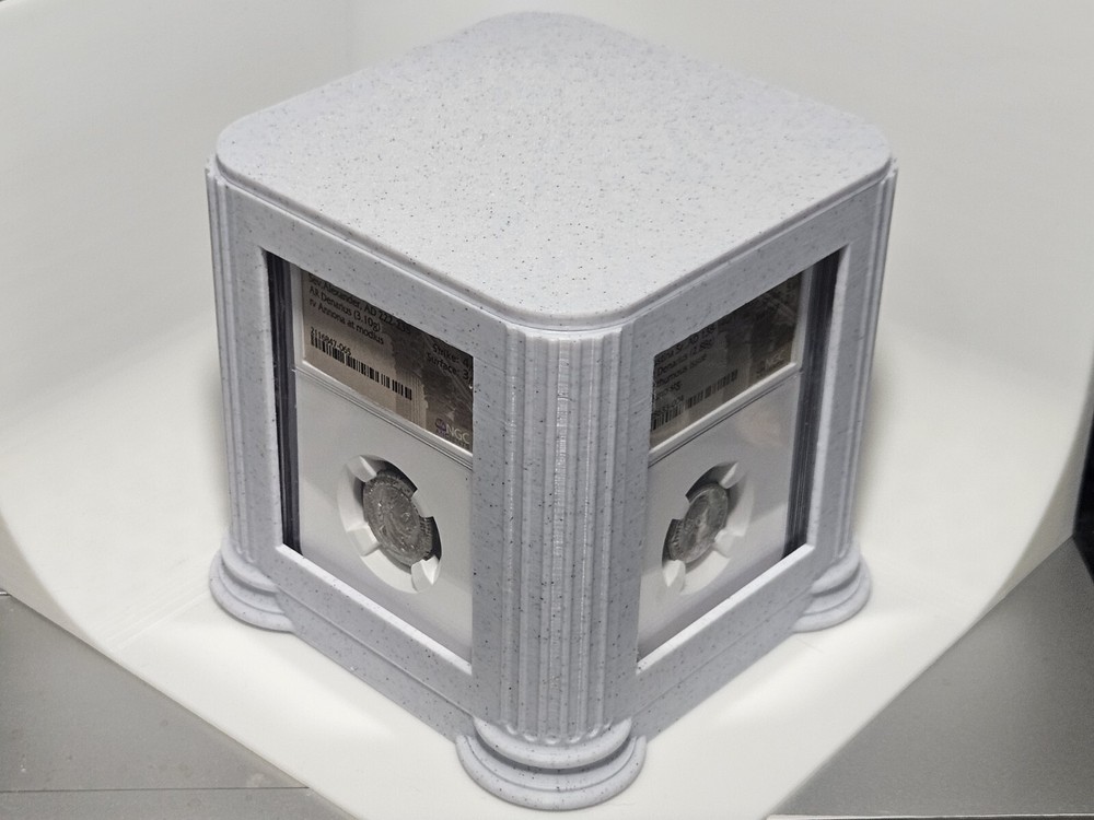 Coin slab stackable display storage for NGC PCGS ANACS CAC 3D printed WITH lid