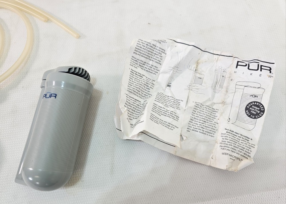 Pur Hiker Water Filter System Backpacking Water Microfilter Anti Clog Pump