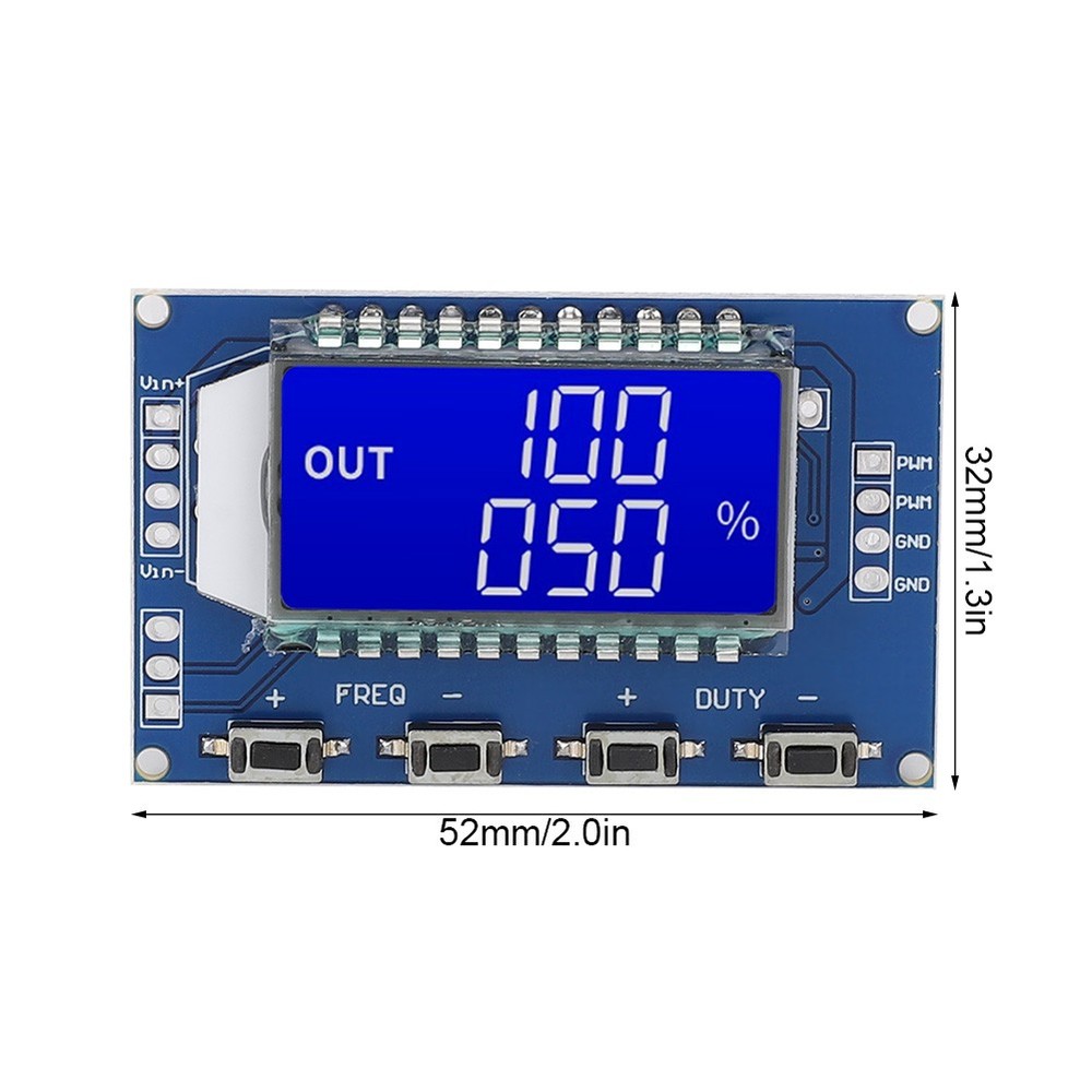 Blue Square Wave Signal Generator PWM Board Module Pulse Frequency Duty Cycle Ad
