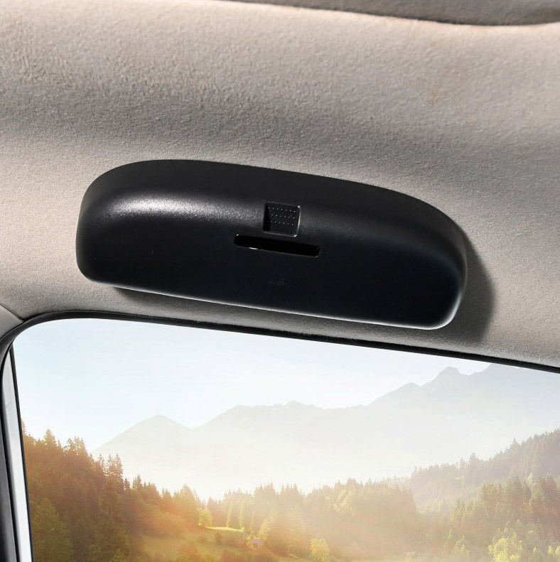 Universal car handle-free glasses case, multi-functional glasses storage box