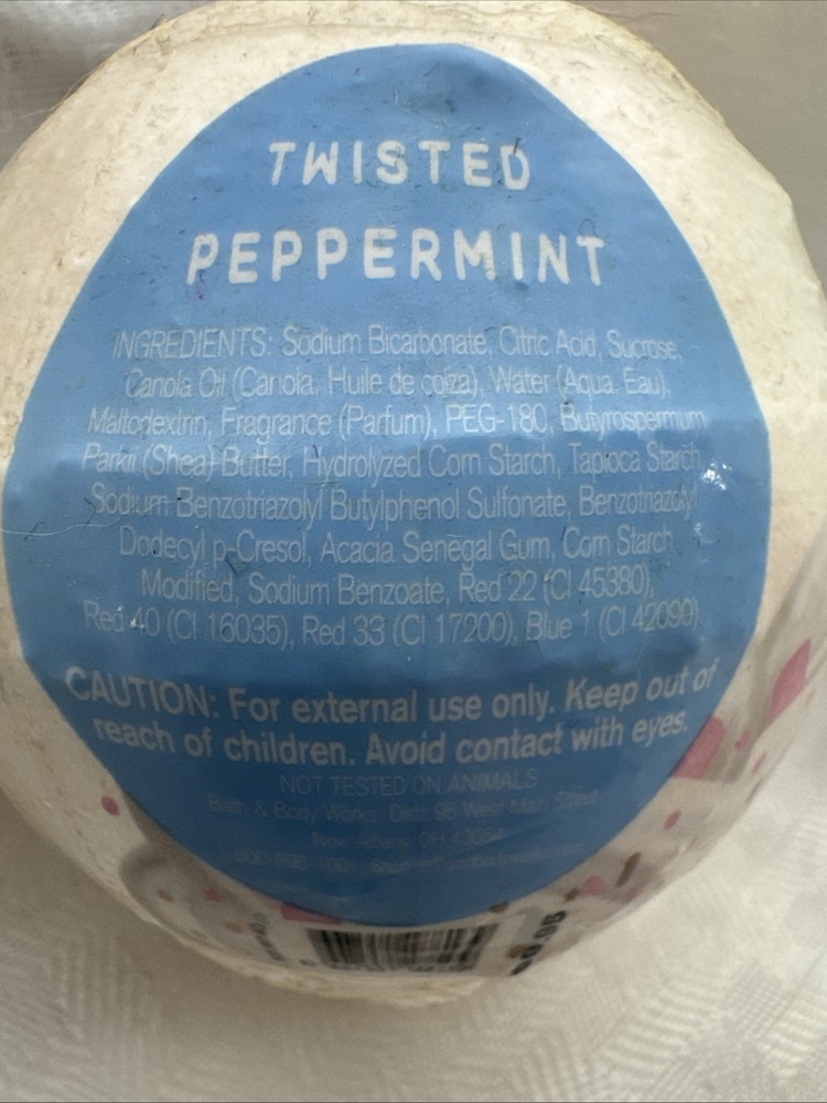 Bath & Body Works “Twisted Peppermint” Bath Fizzy