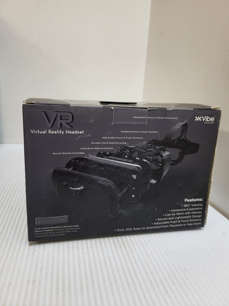Vibe Virtual Realith Smartphone Headset 5.5" Screen FB-VR-BLK Black