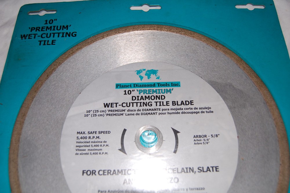 Planet Diamond Tools 10" Premium Diamond Wet-Cutting Tile Blade