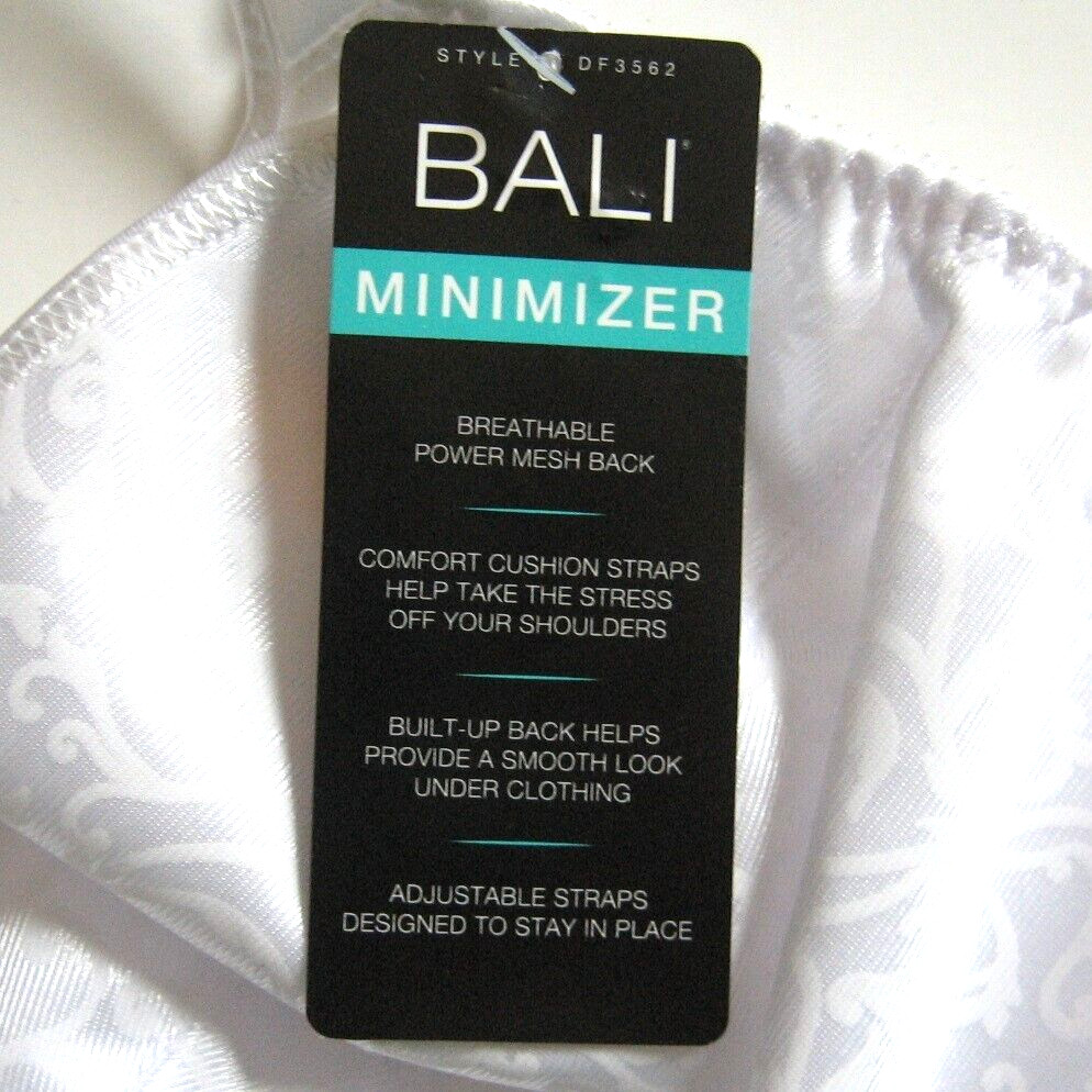 Bali Bra 42D White Minimizer Underwire Style DF3562 New with tags