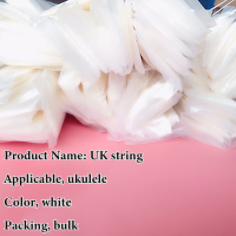 4Pcs/Set Ukulele Strings for Tenor and Soprano White Nylon Strings Replacement