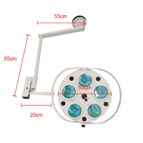 25W Dental Ceiling-Mounted Shadowless Lab Surgery Exam Lamp Mobile Halogen Light