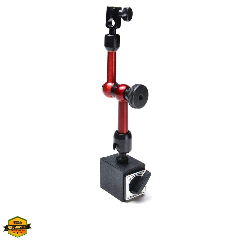 3-Joint Red Adjustable Magnetic Base Holder for Digital Dial Indicator