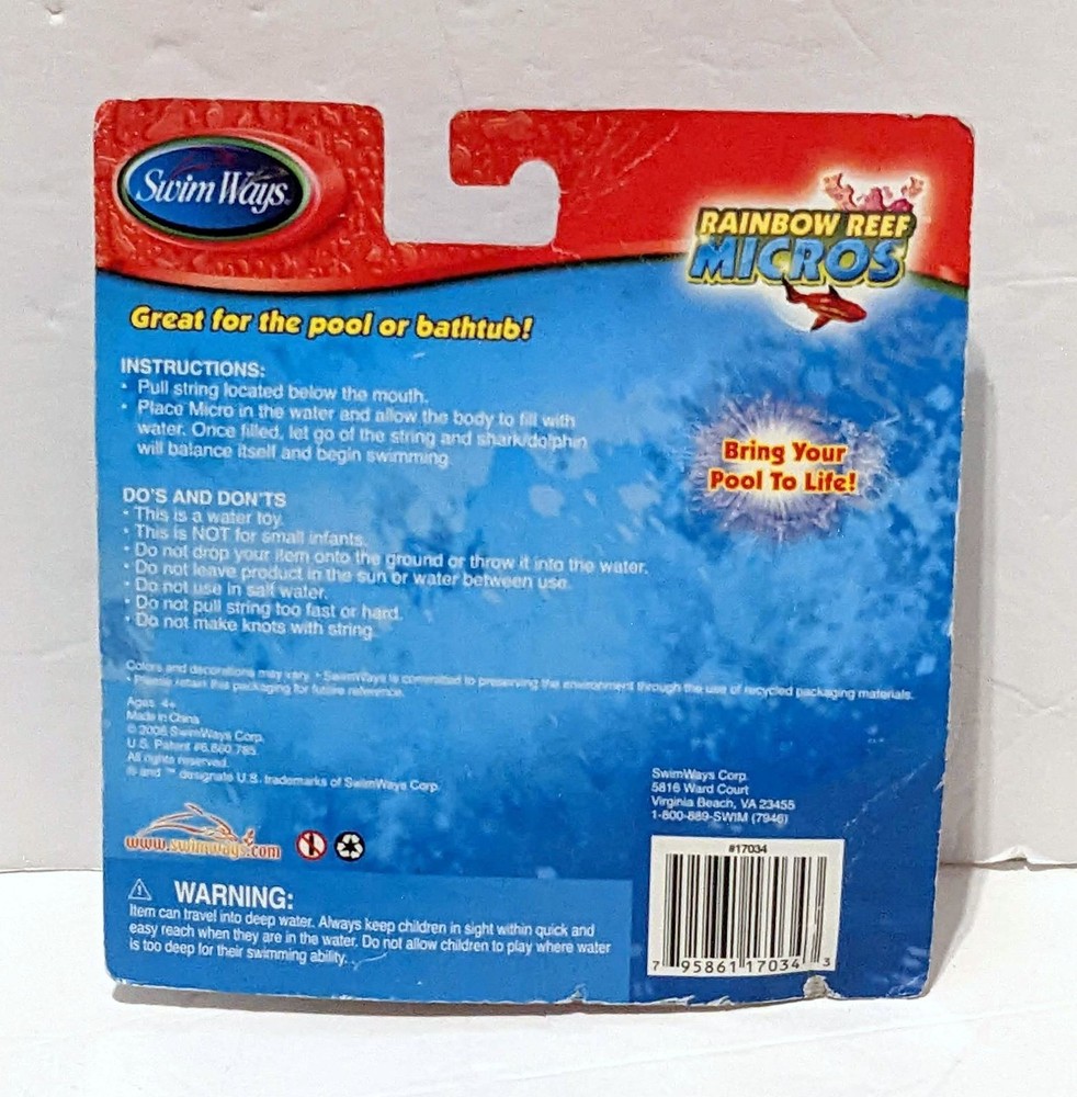 NIP SwimWays RAINBOW REEF MICROS Bathtub or Pool Toy