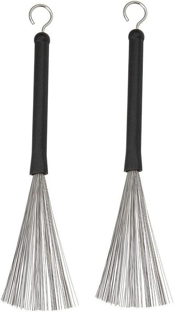 1 Pair Drum Wire Brushes Drum Sticks Percussion Retractable Brush Stick for C...
