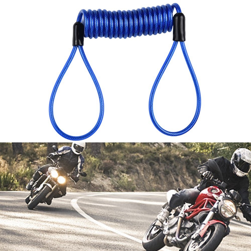Lock Reminder Cable Coil Motorcycle Motorbike Disc Lock Reminder Cable