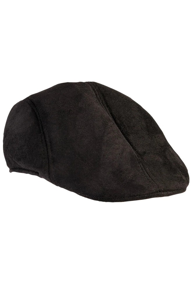 Retro Black Suede Cap