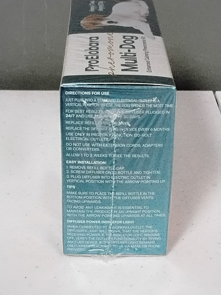 New & Sealed! ProElobara Multi-Dog Calming Pheromone Diffuser Kit 60 Day Supply