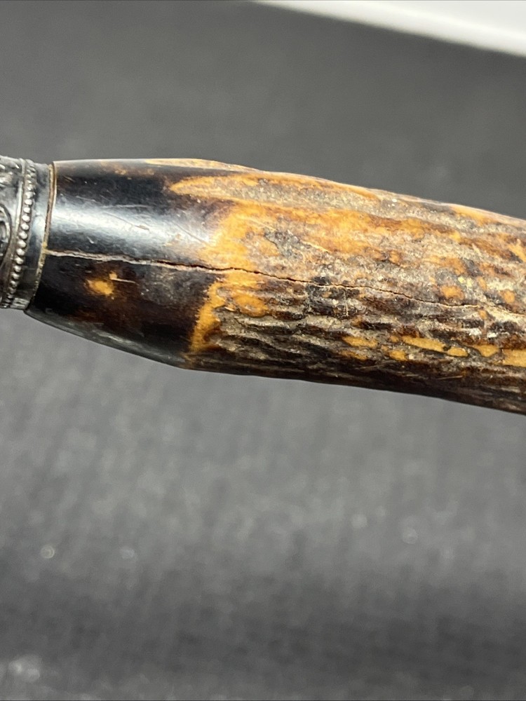 Vintage Antler Bone Knife Sharpener Unmarked 14” Cabin Rustic