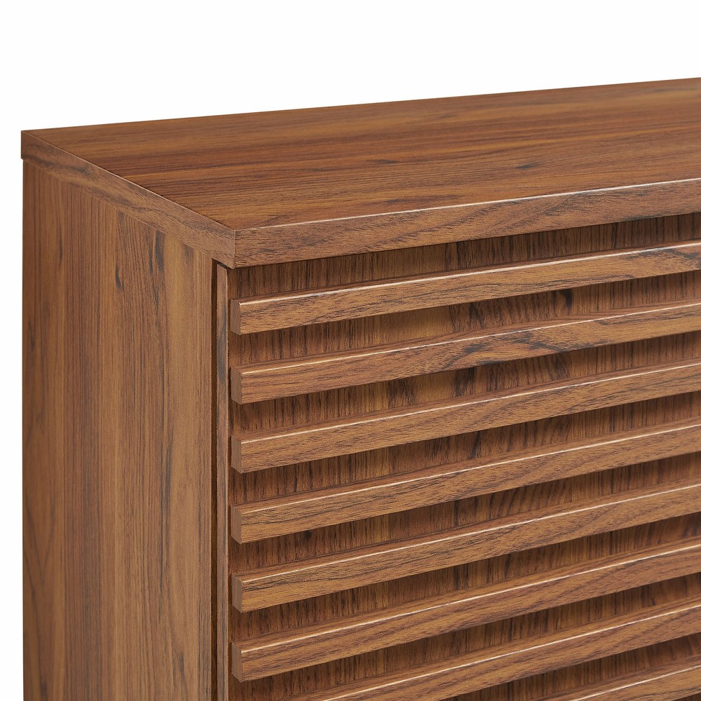 Render Wall Mounted Bathroom Cabinet in Walnut