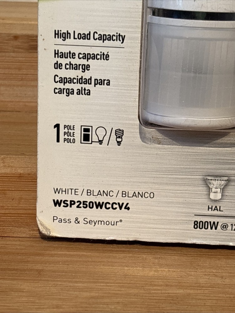 Legrand Occupancy Motion Sensor Light Switch White NEW WSP250WCCV4 363370 N