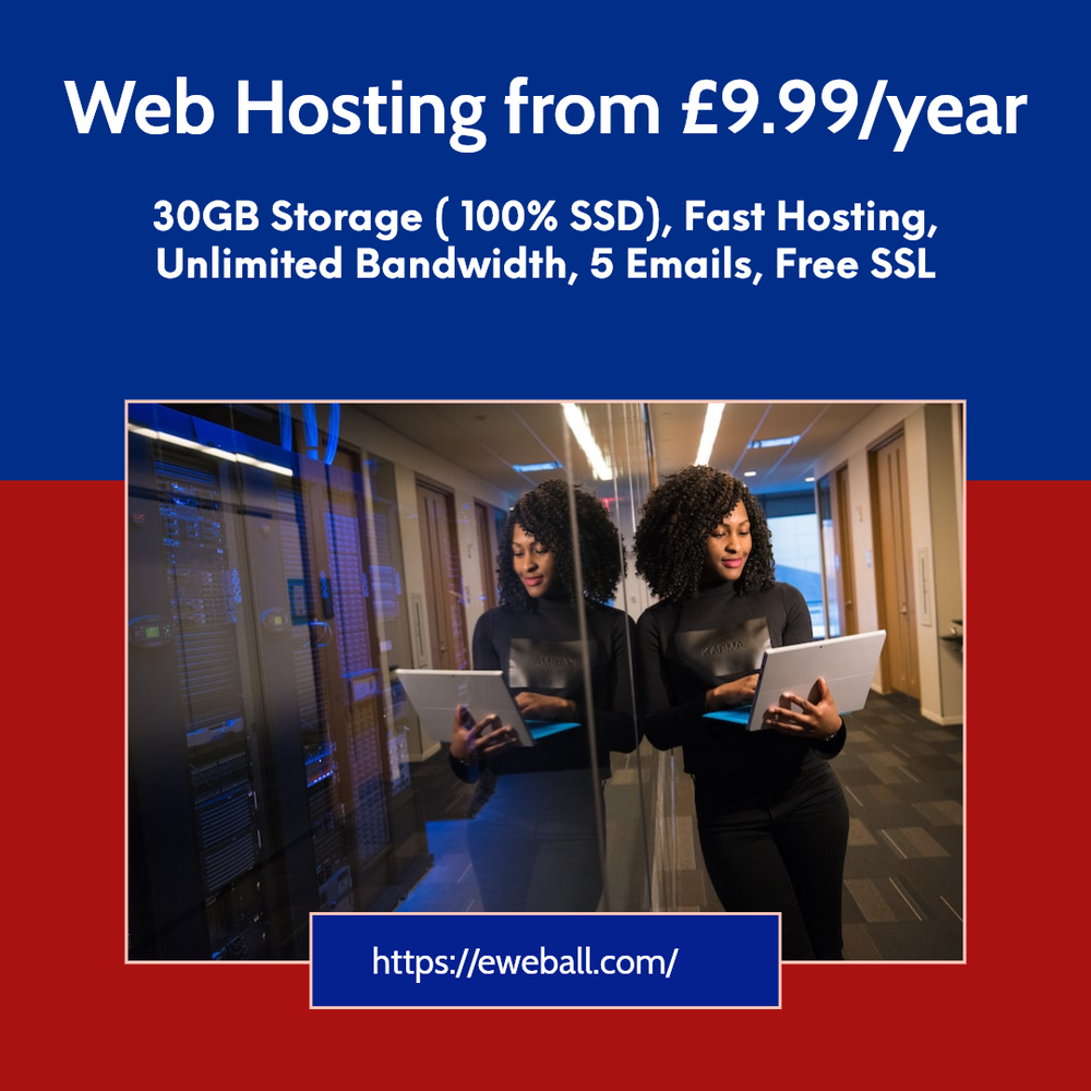 Web Hosting (Linux), £9.99/year - 30GB SSD, SSL, Emails, Secured, Lightning Fast
