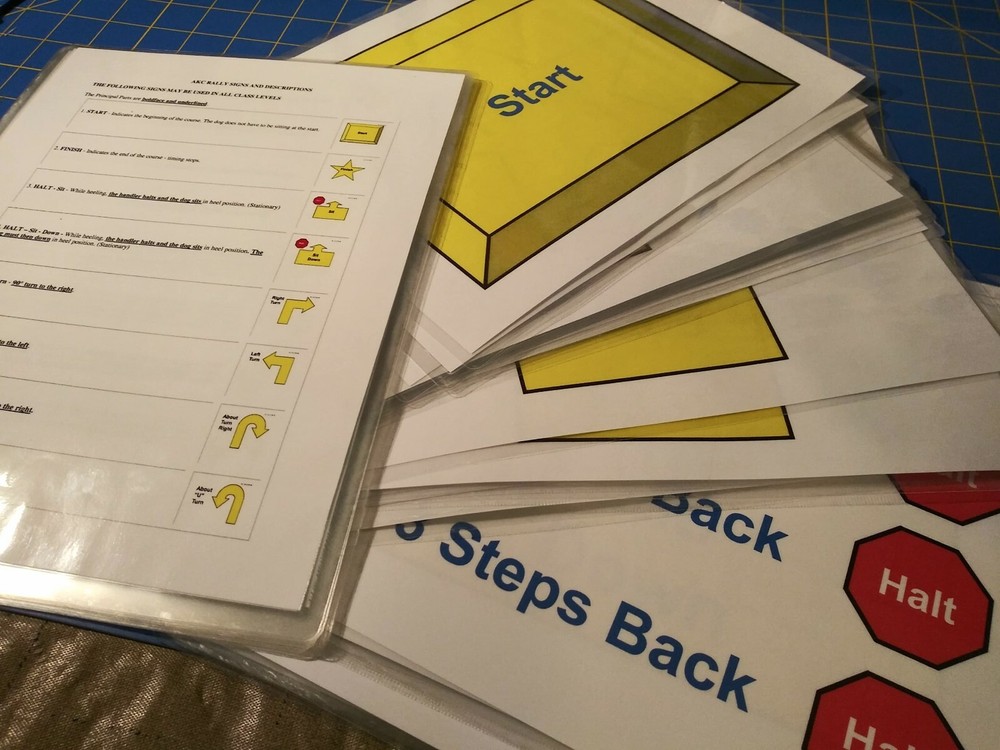AKC Rally Signs Full Set Laminated