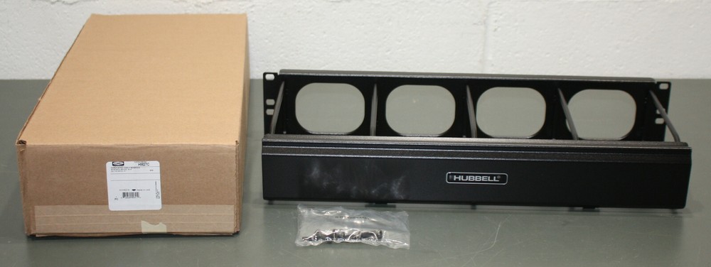 Hubbell Horizontal Ring Manager HM27C, 2U Rack Mount Cable Manager, 3-1/2" x 19"