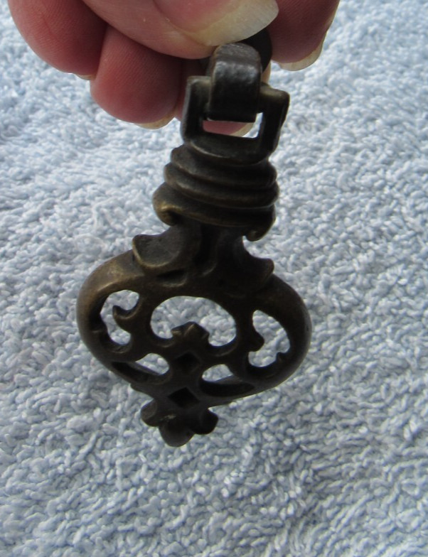 Cabinet or Drawer M2 9CBrass Drop Handle Hardware